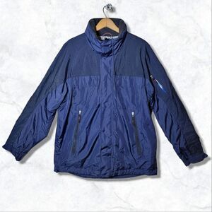 Tommy Hilfiger Performance Blue Hooded Windbreaker Winter Coat